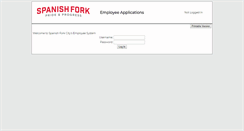 Desktop Screenshot of employee.spanishfork.org